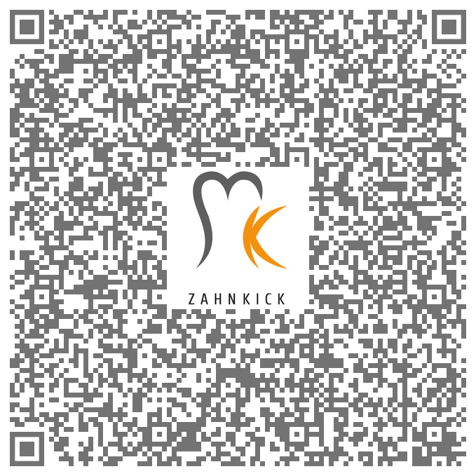 QR-Code Praxisadresse Zahnarztpraxis Weinheim, Kick