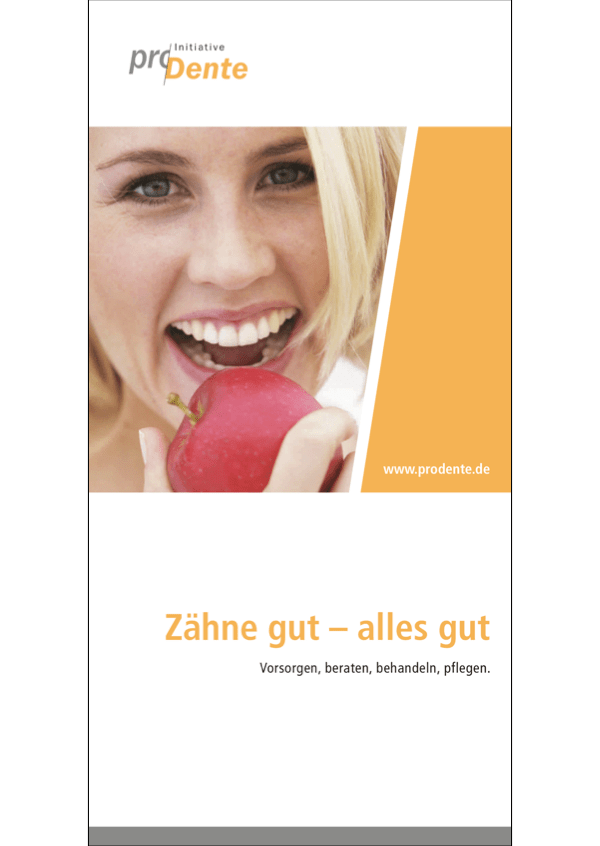 Broschüre Zähne gut, alles gut